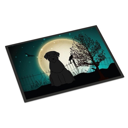 Jensendistributionservices Halloween Scary Giant Schnauzer Indoor or Outdoor Mat, 24 x 0.25 x 36 in. MI2549602